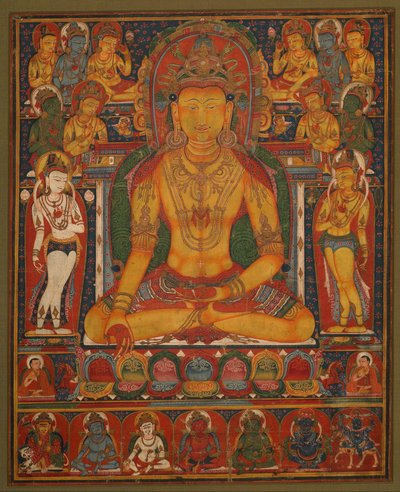 Buddha Ratnasambhava with Wealth Deities by Unbekannt Unbekannt